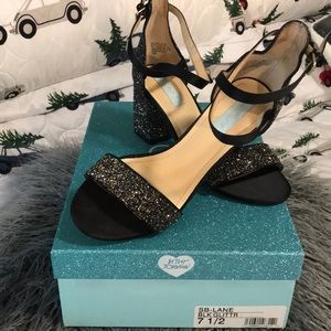 Blue by Betsey Johnson Glitter Heeled Sandals